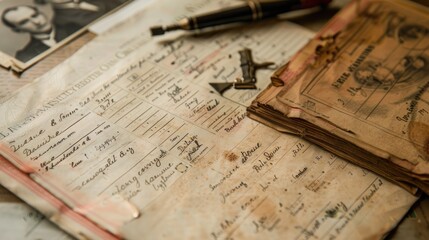 A handwritten receipt with a list of items and total amount shown