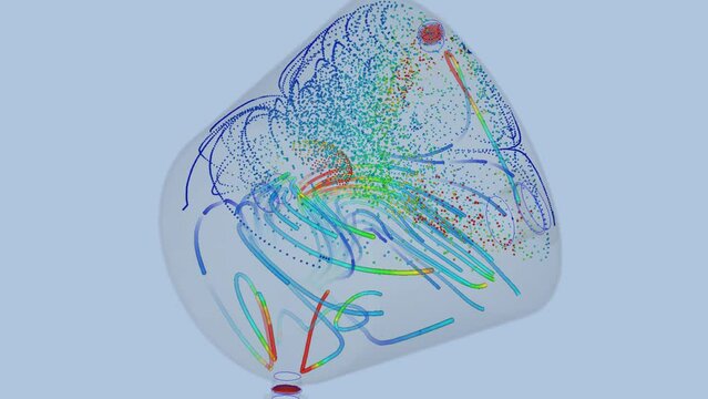 CFD simulation Computational fluid dynamics - industrial exchange tank airflow simulation
