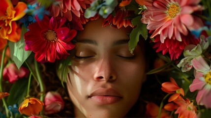 Female Flower Crown with Flowers
