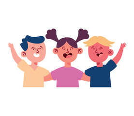 Fototapeta premium happy kids siblings day