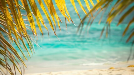 Fototapeta premium Serene Beach Retreat: A Perfect Island Getaway