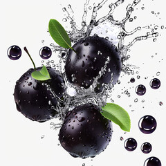 Jaboticaba Splash Vibrant Water Droplets