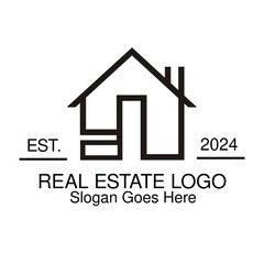 real estate company logo vector art