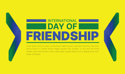 Obraz premium International friendship day background banner poster templet