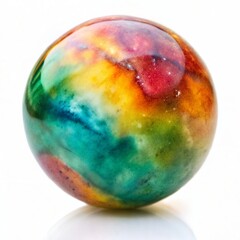 Obraz premium A close-up of a colorful marble sphere