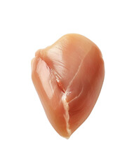 A fresh chicken breast with a smooth, pinkish surface, isolated on a white background.