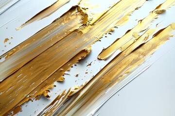 Shimmering Gold Paint Splatter Close-Up
