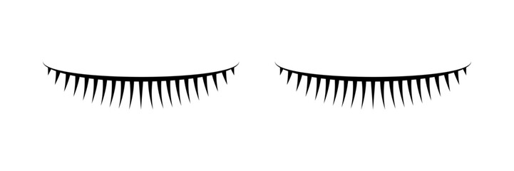 eyelash icon isolated on white background