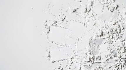 White pile of pigment powder on a white background 