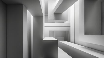 Fototapeta premium Contemporary Architectural Space with Minimalist Design and Neutral Tones