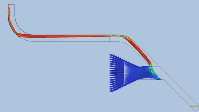 CFD simulation Computational fluid dynamics - industrial mixer airflow simulation