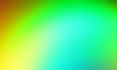 Abstract blurred background image of blue, green, yellow colors gradient used as an illustration. Designing posters or advertisements.