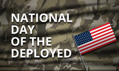 National Day Of The Deployed background vector illustration