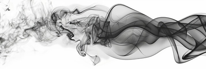 Abstract black fog smoke background on white © EarthWalker