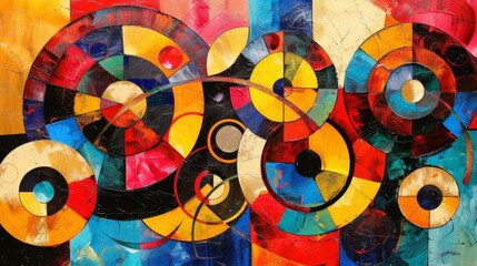 Fototapeta premium Artwork Abstract Pattern Vibrant Colors