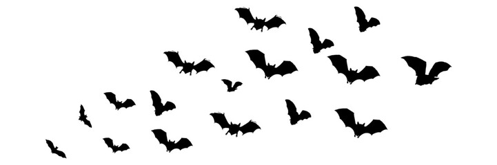 Fototapeta premium group silhouette illustration background bat for a halloween day