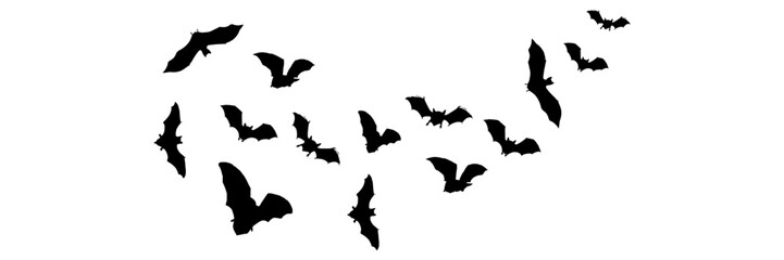 group silhouette illustration  background bat for a halloween day