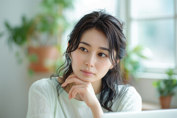 悩んでいる女性