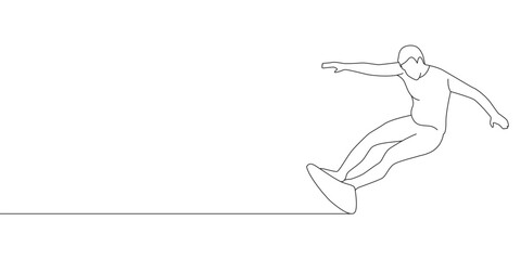 Surfing line art style vector illustration. surfer illustration
