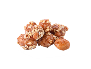 Peanuts, brown sugar and white sesame isolated on  transparent png