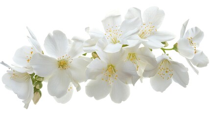 Obraz premium PNG White jasmine flowers isolated on white background : Generative AI