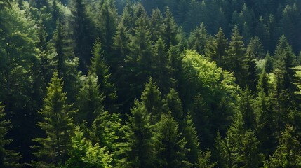 Fototapeta premium A close up shot of forest trees : Generative AI