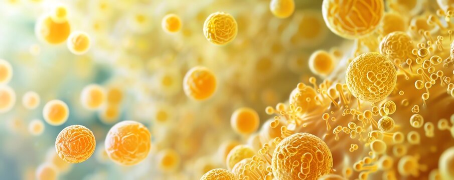 Beer yeast clipart with microscopic organisms