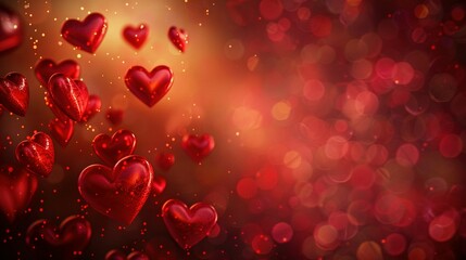 Valentine’s Hearts Background for a Romantic Theme
