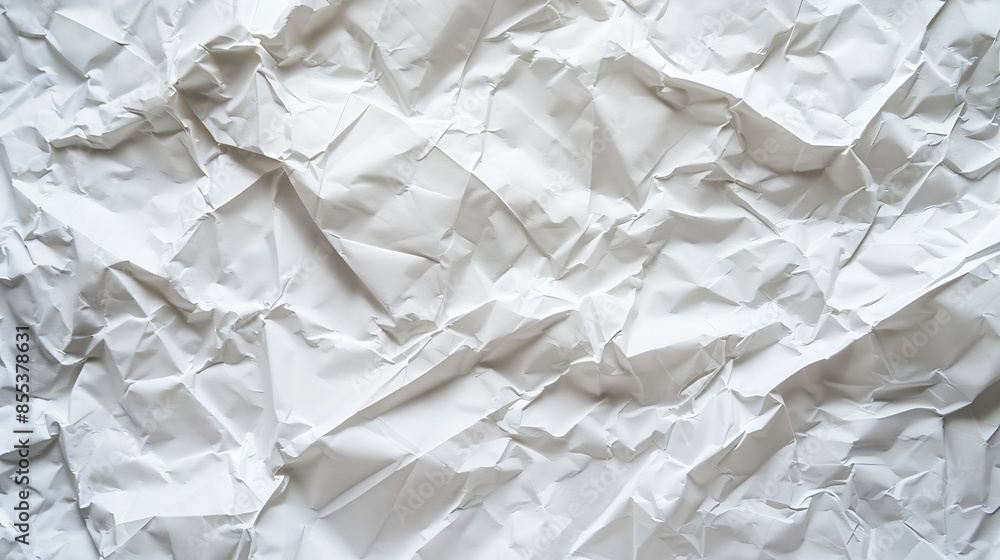 Poster white crumpled paper poster texture background : generative ai