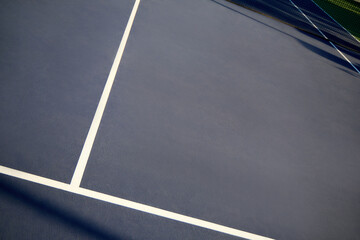 Empty Tennis court with lines