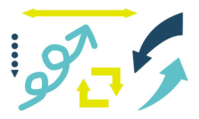 シンプルな矢印のイラストセット