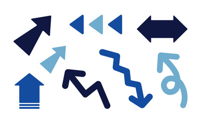 シンプルな矢印のイラストセット