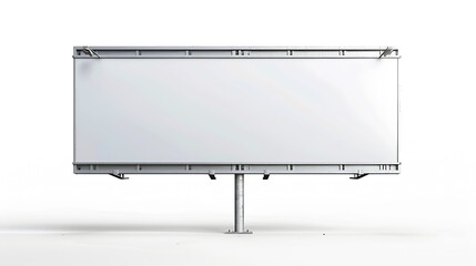Obraz premium Large empty billboard made of steel sheets Isolated on white : Generative AI