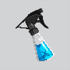 Pixel art illustration Water Spray. Pixelated Bottle Sprayer. Barber Water Bottle Sprayer pixelated for the pixel art game and icon for website and video game. old school retro.