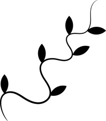 Wavy plant branch line art