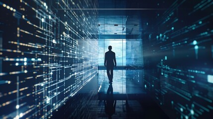 Business person explore the core of cyber security Delve into protection methods cyber threats and bolster cyber security stance Essential for navigating the cyber security age FaaS : Generative AI