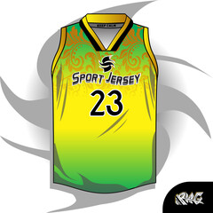 Background vector, jersey sport shirt template design for soccer Sport, basket ball, running uniform in front view, Shirt mockup Vector, design very simple and easy to custom