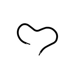 black shoelace icon