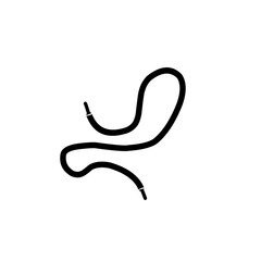 black shoelace icon