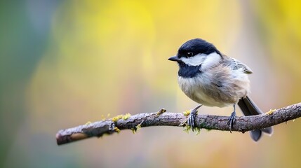 Fototapeta premium Blackcapped Chickadee Delta BC Canada : Generative AI