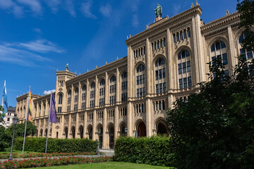Government of Upper Bavaria building (Regierung von Oberbayern) on Maximilianstrasse in Munich, Germany.