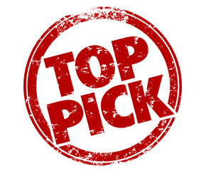 Top Pick Choice Red Round Stamp Best Option Review 3d Illustration