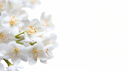 PNG White jasmine flowers isolated on white background : Generative AI
