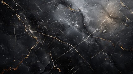 Elegant Black Marble Background with Subtle Veining for Luxurious Interior Design Projects