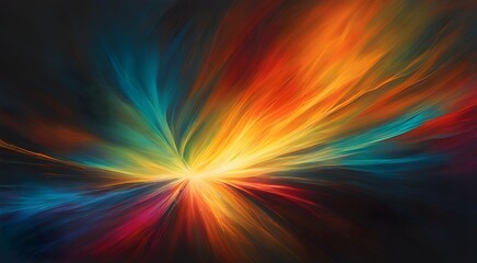 Obraz premium A colorful explosion of light and color