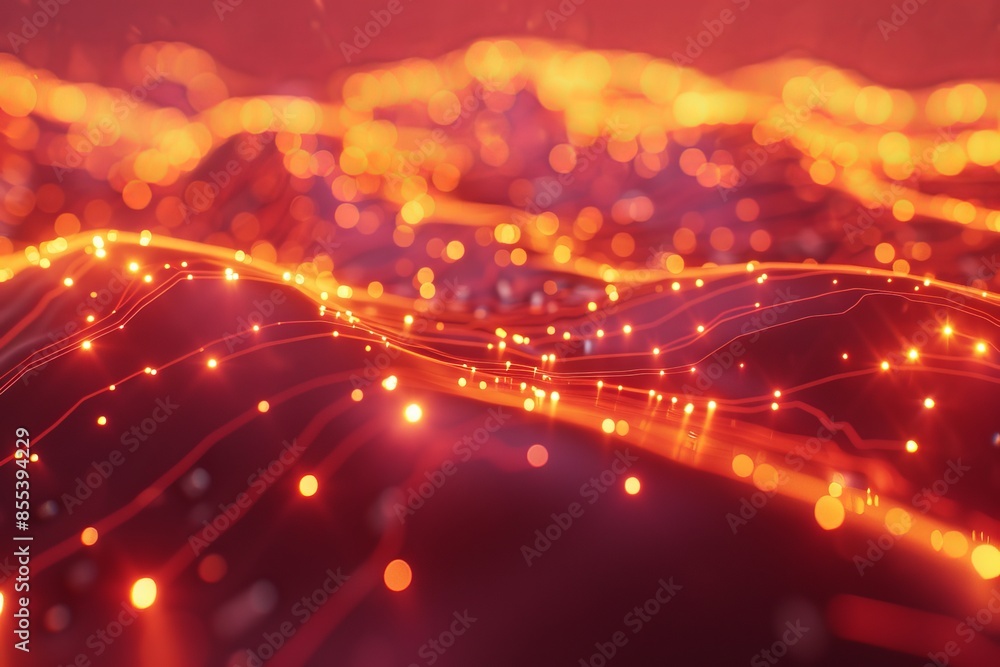 Poster detailed hyper realistic close up of glowing computer chip circuitry for enhanced search relevance