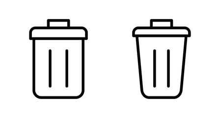 Trash icon vector isolated on white background. trash can icon. Delete icon vector