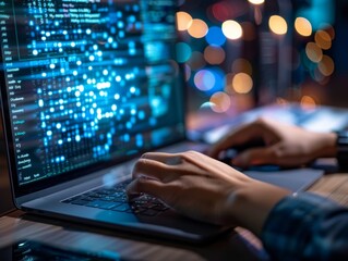 Cyber ​​security and data protection, internet network security, protect business and financial transaction data from cyber attack, user private data security encryption - ai