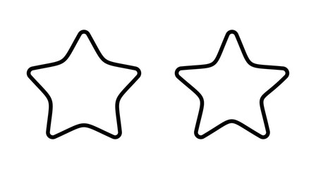 Star Icon vector isolated on white background. Star vector icon. Rating symbol