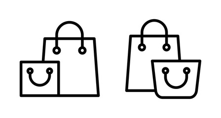 Shopping bag icon vector isolated on white background. Shopping bag vector icon. Basket icon